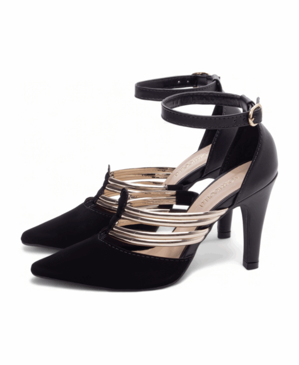 Sapato Feminino Scarpin Torricella Nobuck Preto Elegância e Conforto - Imagem 4