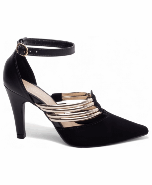 Sapato Feminino Scarpin Torricella Nobuck Preto Elegância e Conforto - Imagem 2