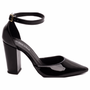 Sapato Feminino Scarpin Torricella Salto Grosso Com Fivela de Ajuste Padrão